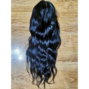 22" High Quality 13x6 Lace Front Natural Black Straight Human Hair wig